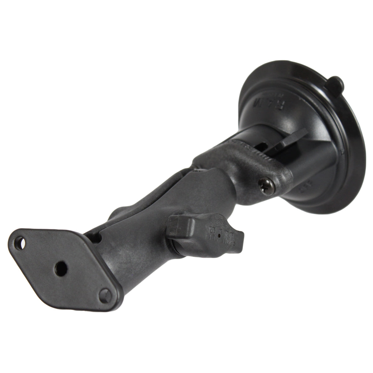RAP-B-166-RA1U:RAP-B-166-RA1U_1:RAM® Twist-Lock™ Composite Suction Mount with Aluminum Diamond Plate