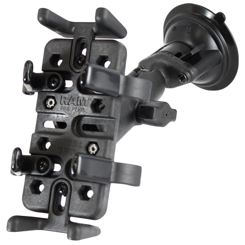 RAP-B-166-UN4:RAP-B-166-UN4_1:RAM® Finger-Grip™ Composite Universal Mount with Suction Cup Base