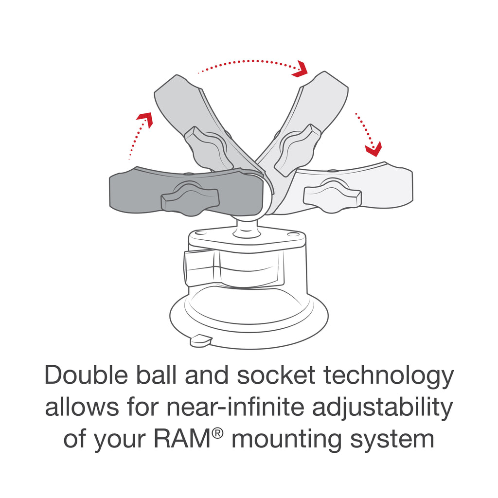 RAP-B-166-UN7U:RAP-B-166-UN7U_1:RAM® X-Grip® Phone Mount with Twist-Lock™ Suction Cup Base