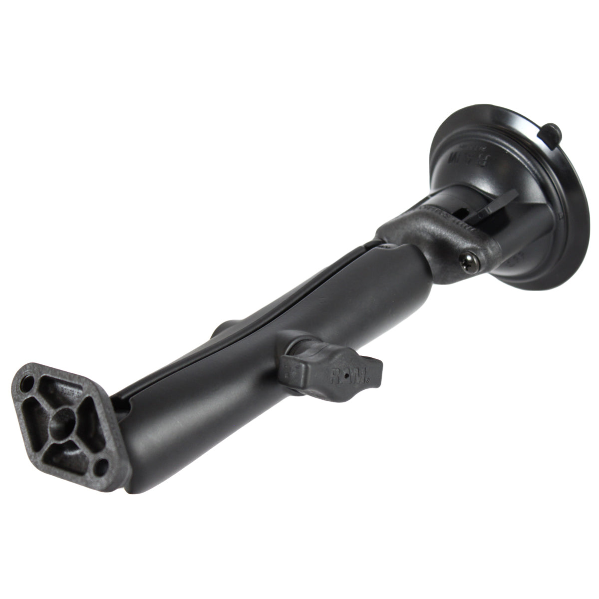 RAP-B-166U-C:RAP-B-166U-C_1:RAM® Twist-Lock™ Composite Suction Cup Double Ball Mount - Long