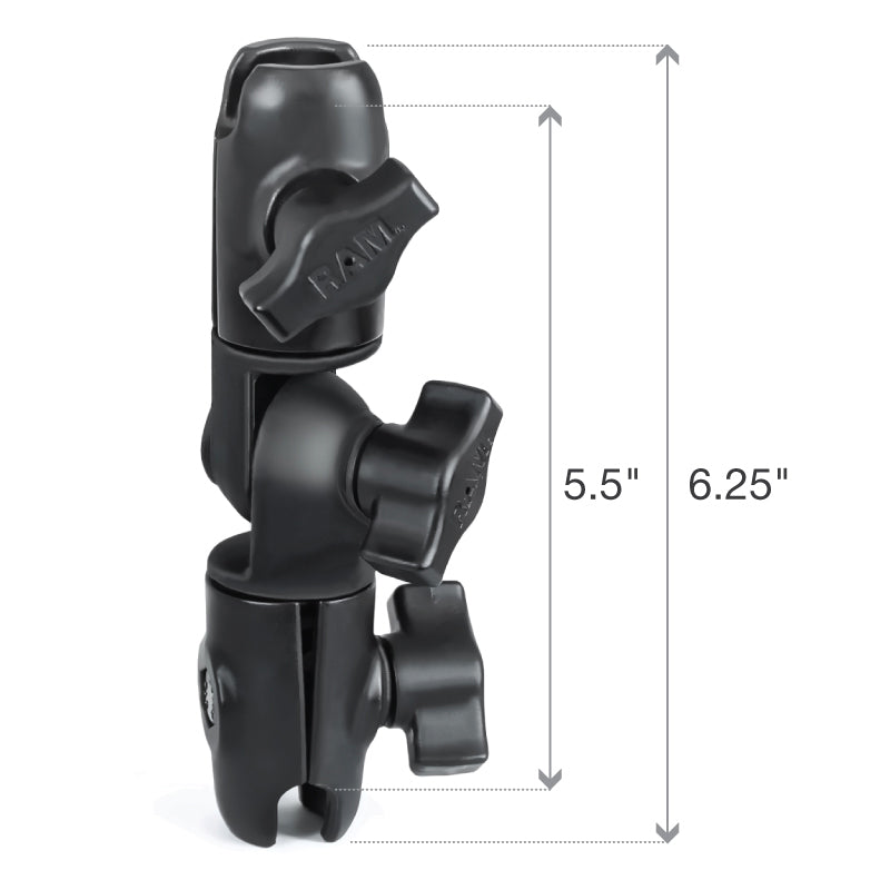 RAP-B-200-2U:RAP-B-200-2U_1:RAM® Composite Double Socket Swivel & Ratchet Arm