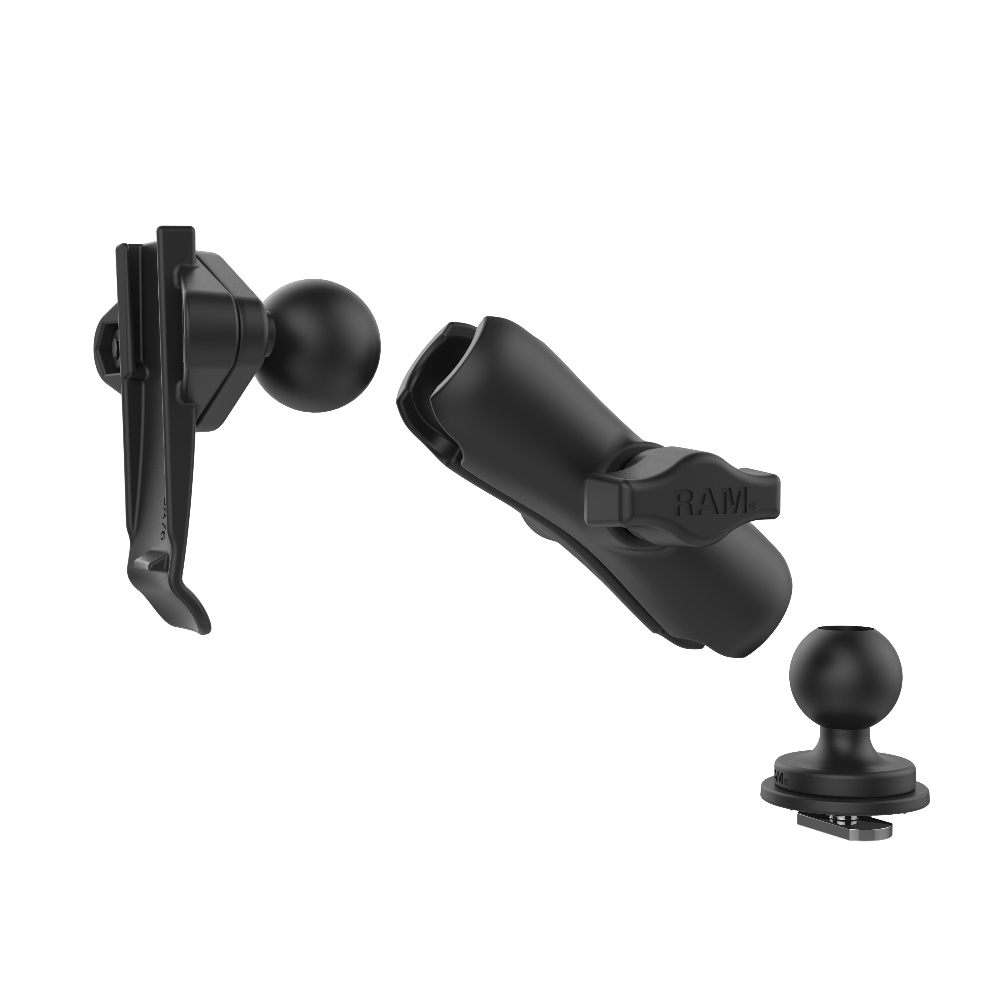 RAP-B-202-GA76-TRA1U:RAP-B-202-GA76-TRA1U_1:RAM® Track Ball™ Double Ball Mount with Garmin Spine Clip Holder