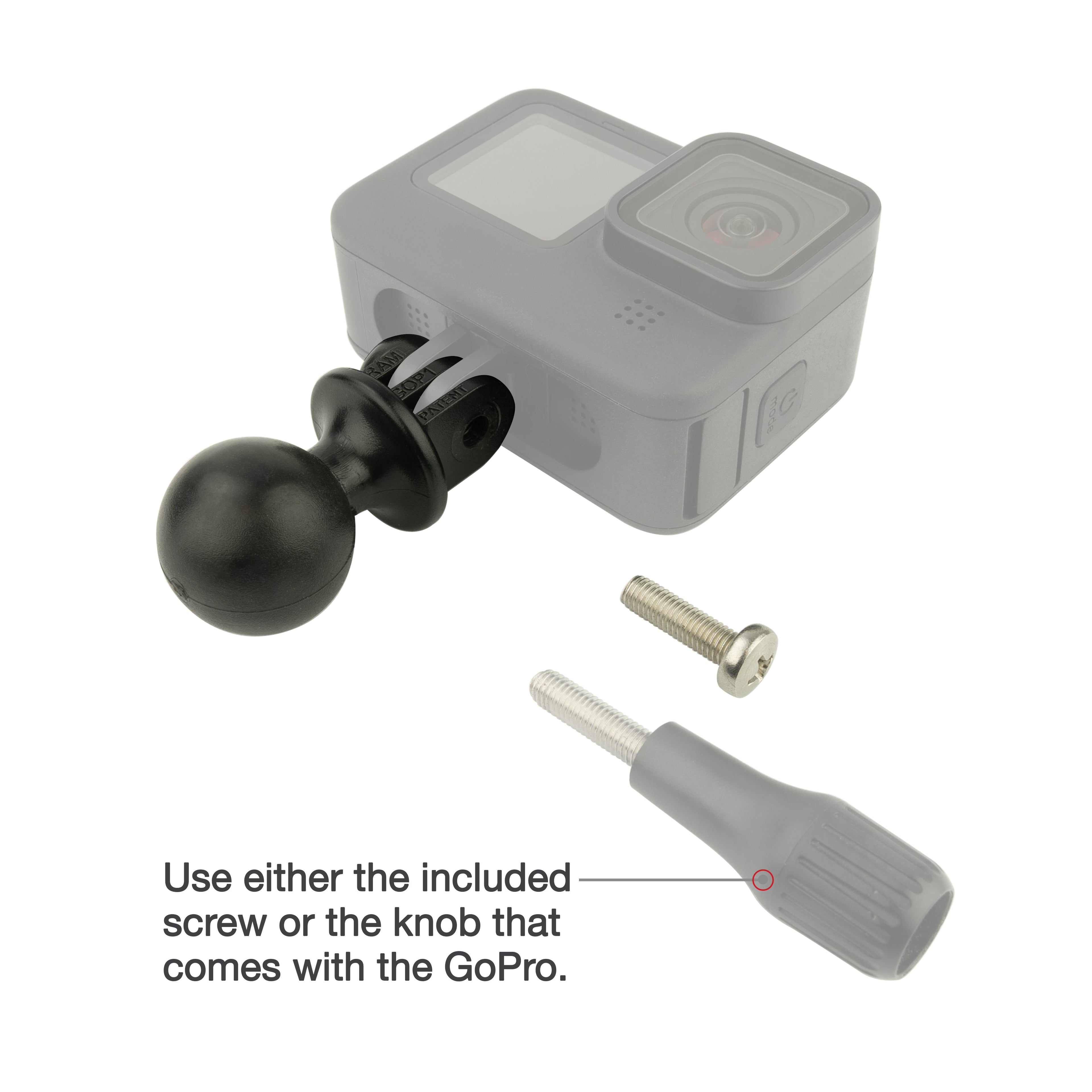 RAP-B-202U-GOP1:RAP-B-202U-GOP1_1:RAM® Action Camera Universal Ball Adapter