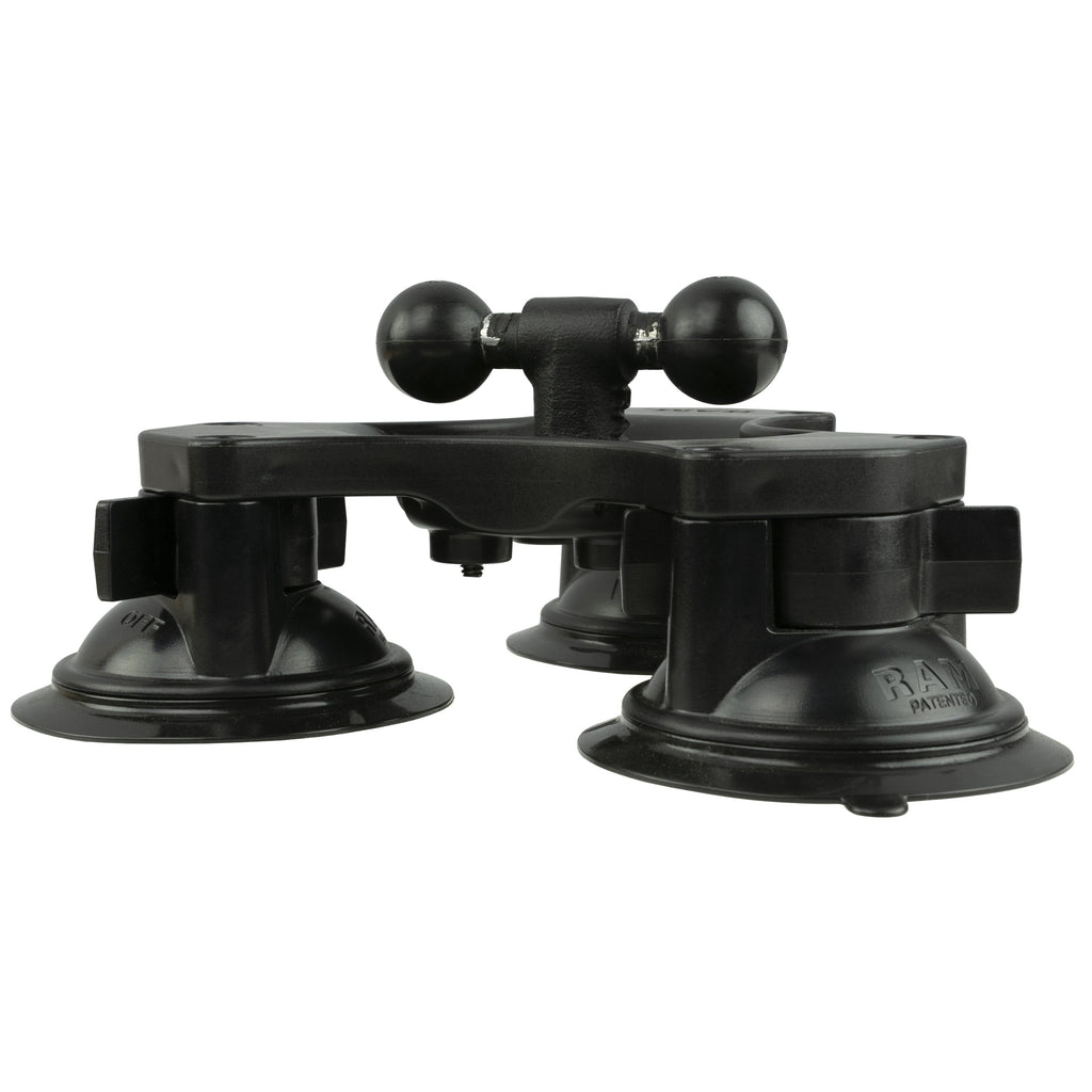 RAP-B-217-365-224-1U:RAP-B-217-365-224-1U_1:RAM® Twist-Lock™ Triple Suction Cup Double Ball Base