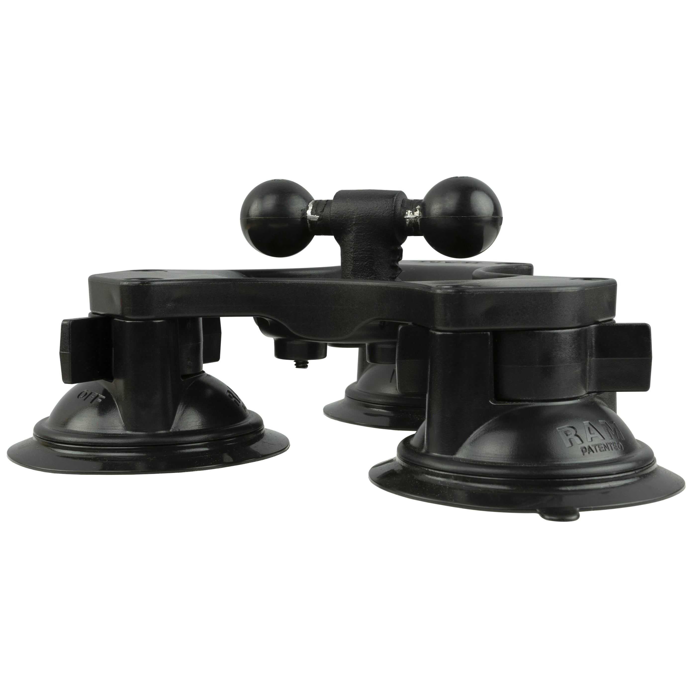 RAP-B-217-365-224-1U:RAP-B-217-365-224-1U_1:RAM® Twist-Lock™ Triple Suction Cup Double Ball Base
