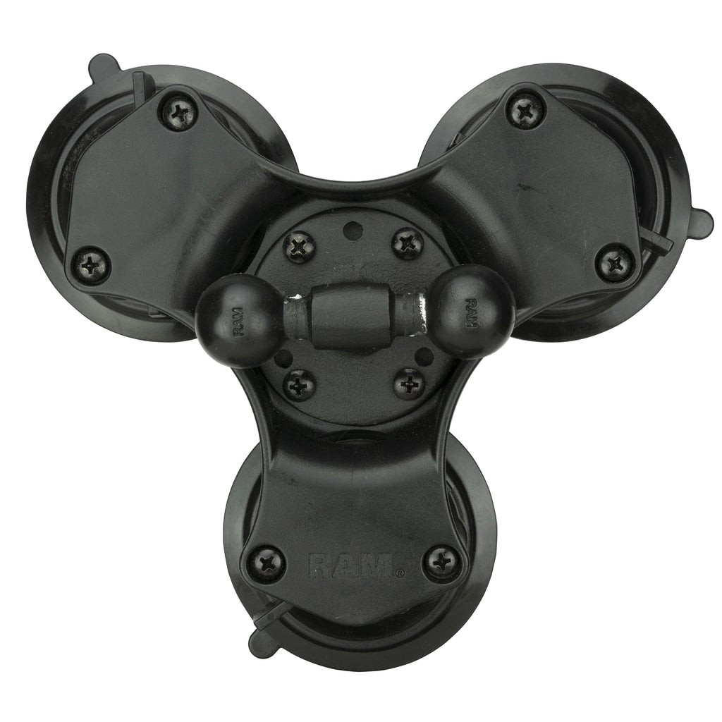 RAP-B-217-365-224-1U:RAP-B-217-365-224-1U_1:RAM® Twist-Lock™ Triple Suction Cup Double Ball Base