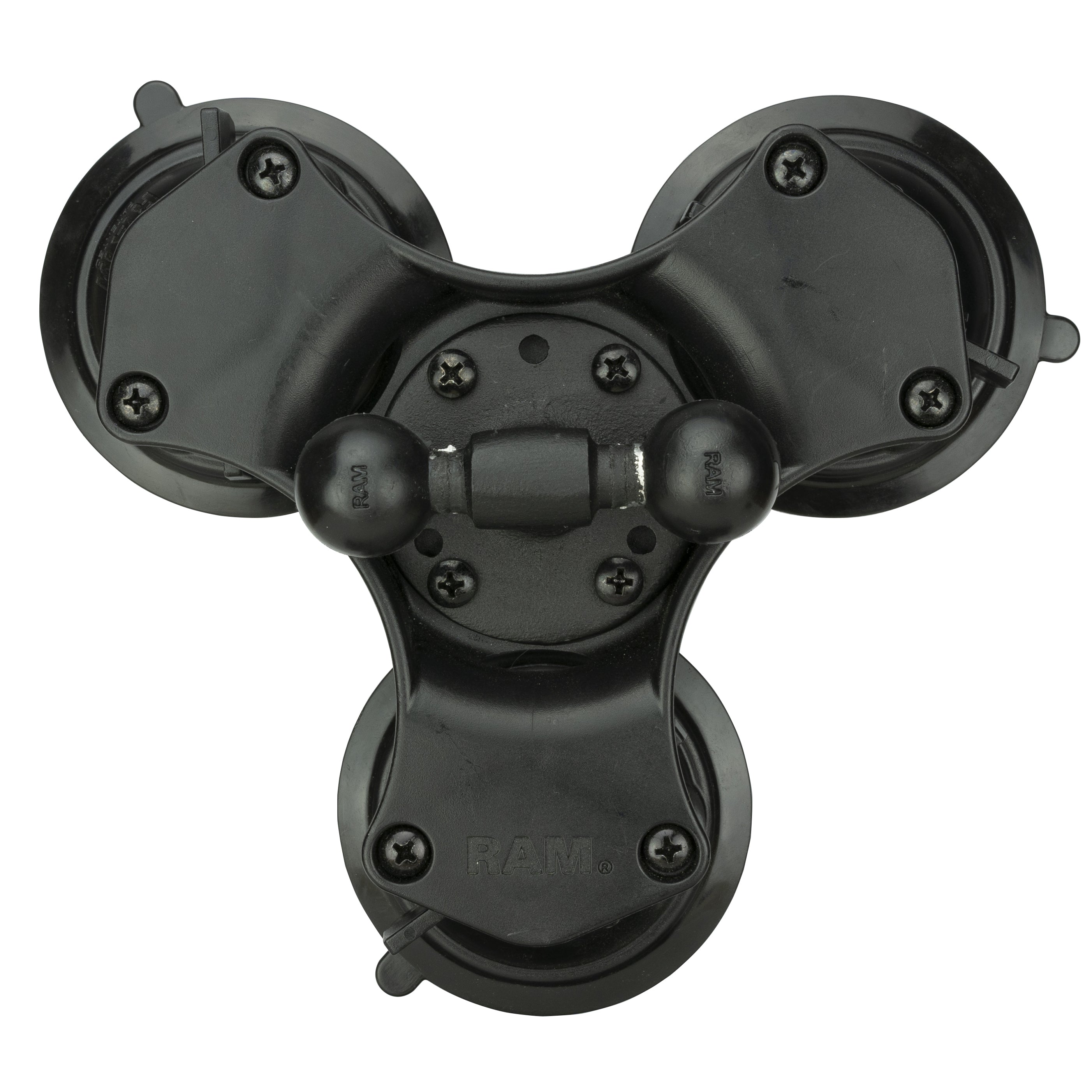 RAP-B-217-365-224-1U:RAP-B-217-365-224-1U_1:RAM® Twist-Lock™ Triple Suction Cup Double Ball Base