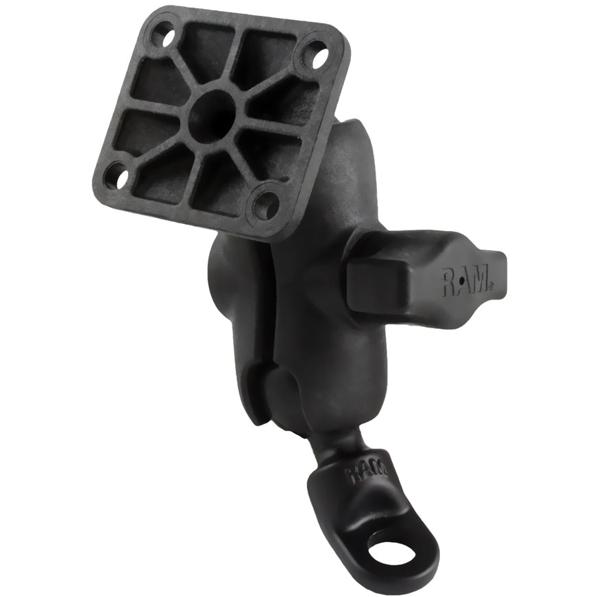 RAP-B-272-A-347U:RAP-B-272-A-347U_1:RAM® Double Ball Mount with 9mm Angled Bolt Head Adapter and AMPS Plate