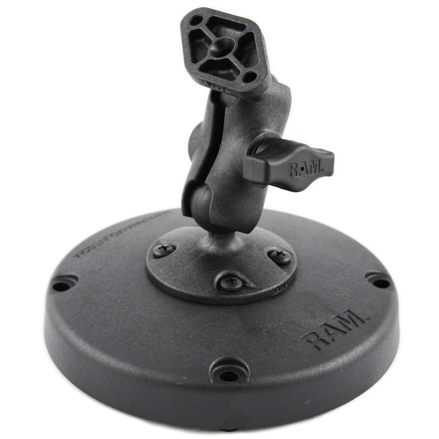 RAP-B-291-A-238U:RAP-B-291-A-238U_1:RAM® Composite Platform Double Ball Mount with Diamond Plate