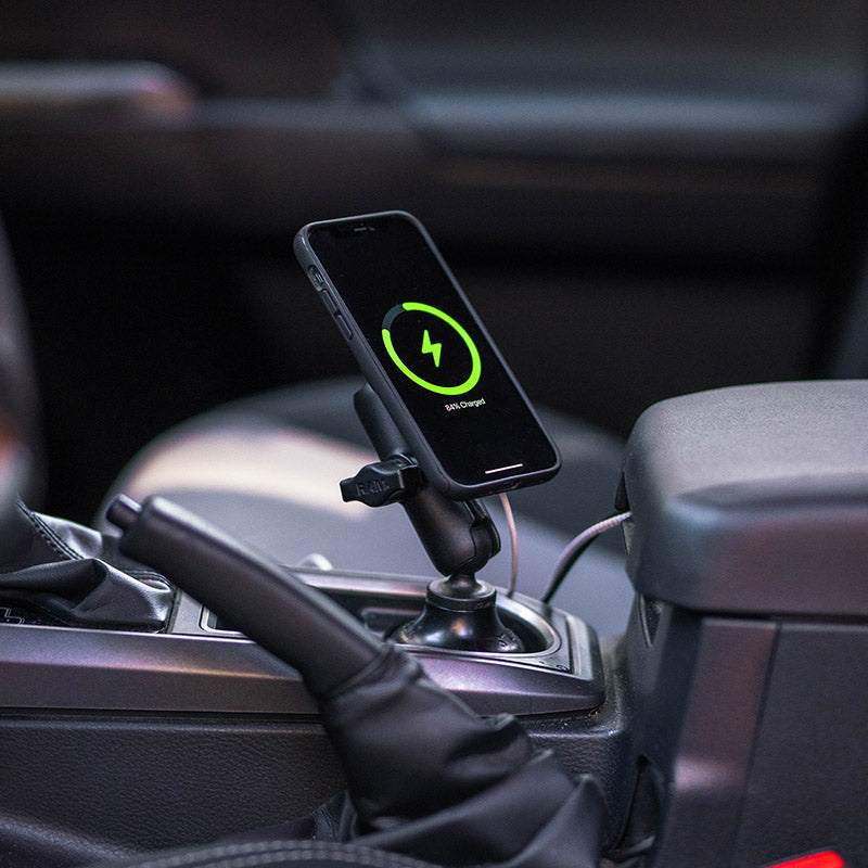 RAP-B-299-4-AP-MAGU:RAP-B-299-4-AP-MAGU_1:RAM® Stubby™ Cup Holder Mount for Apple MagSafe (2020)