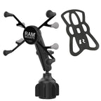 RAP-B-299-4-C-UN8U:RAP-B-299-4-C-UN8U_1:RAM® X-Grip® for 7"-8" Tablets with RAM® Stubby™ Cup Holder Base - Long
