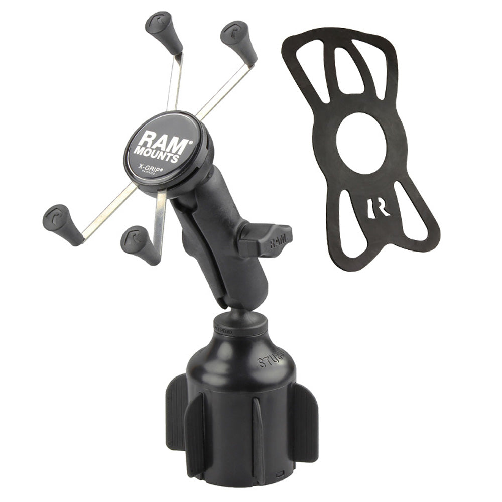 RAP-B-299-4-UN10U:RAP-B-299-4-UN10U_1:RAM® X-Grip® Large Phone Mount with RAM® Stubby™ Cup Holder Base