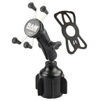 RAP-B-299-4-UN7U:RAP-B-299-4-UN7U_1:RAM® X-Grip® Phone Mount with RAM® Stubby™ Cup Holder Base