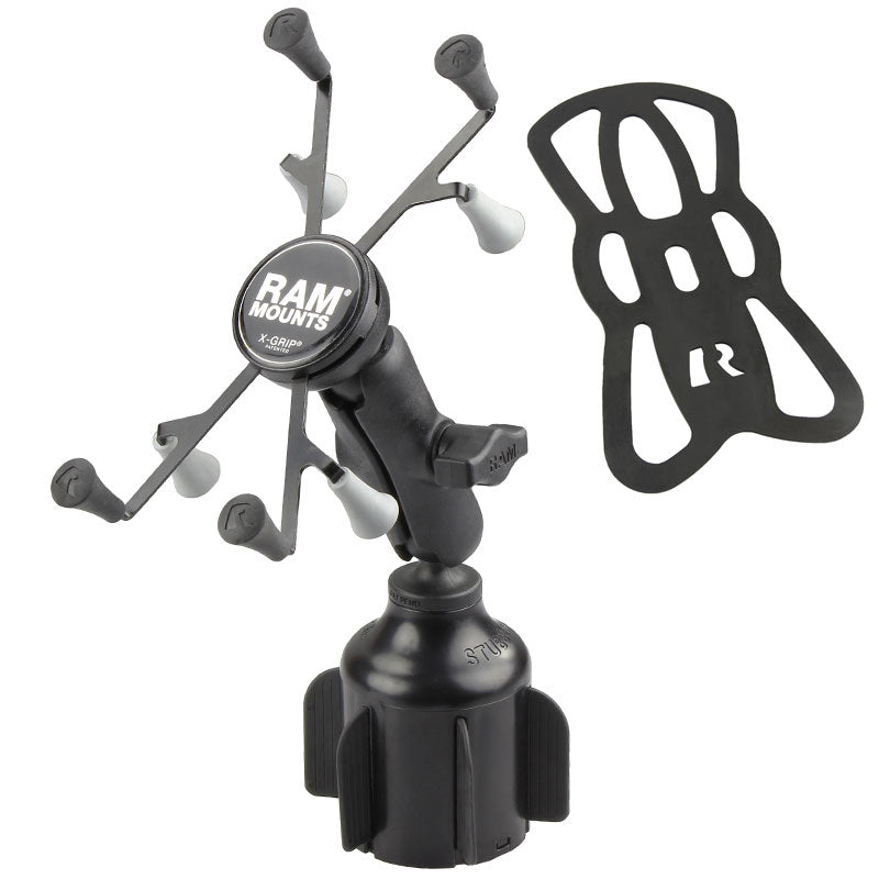 RAP-B-299-4-UN8U:RAP-B-299-4-UN8U_1:RAM® X-Grip® for 7"-8" Tablets with RAM® Stubby™ Cup Holder Base