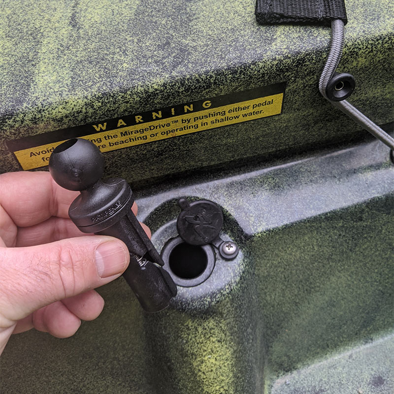 RAP-B-354U:RAP-B-354U_1:RAM® Wedge Ball Adapter for Scotty and Hobie Sail Port Base - B Size