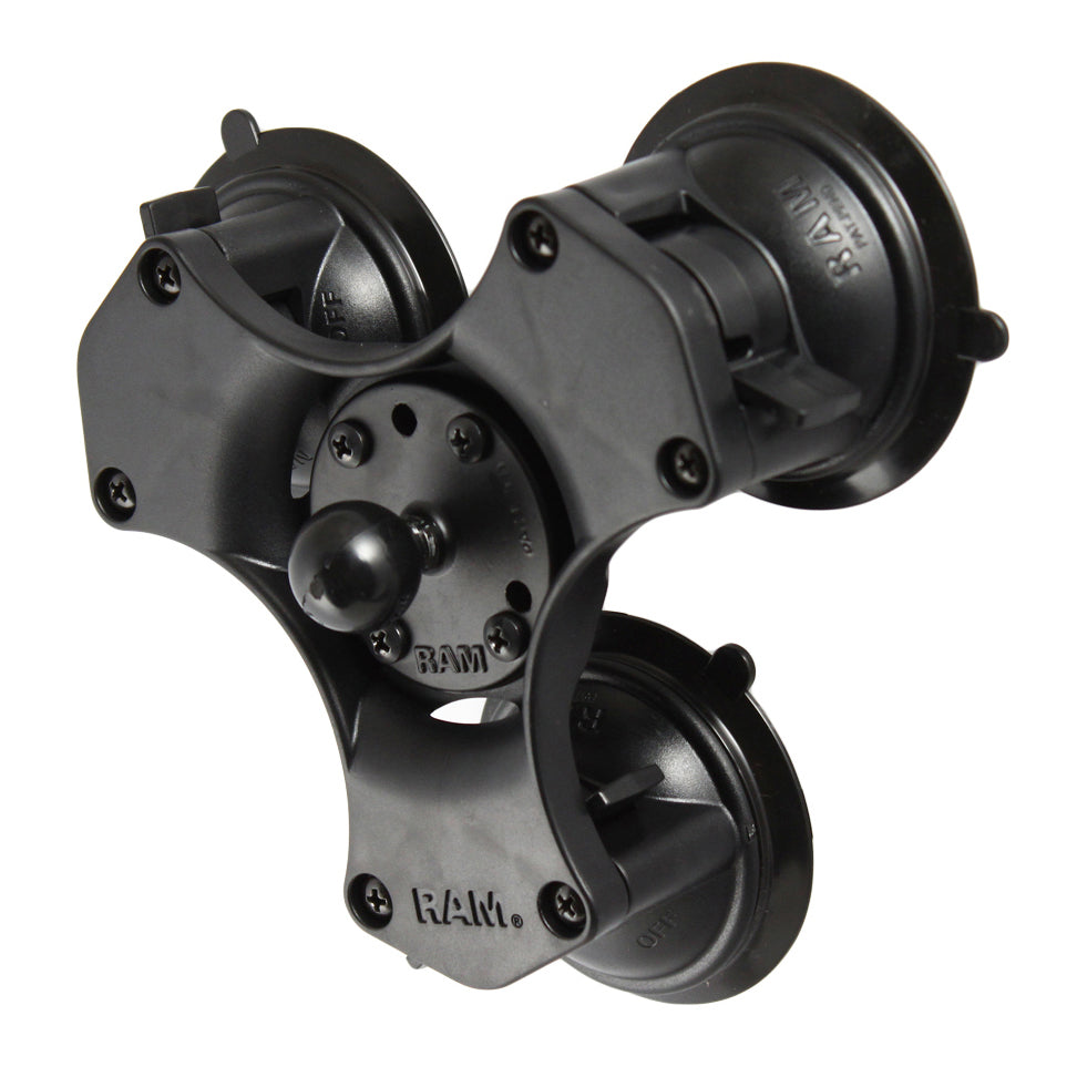 RAP-B-365-224-1U:RAP-B-365-224-1U_1:RAM® Twist-Lock™ Triple Suction Cup Ball Base - B Size
