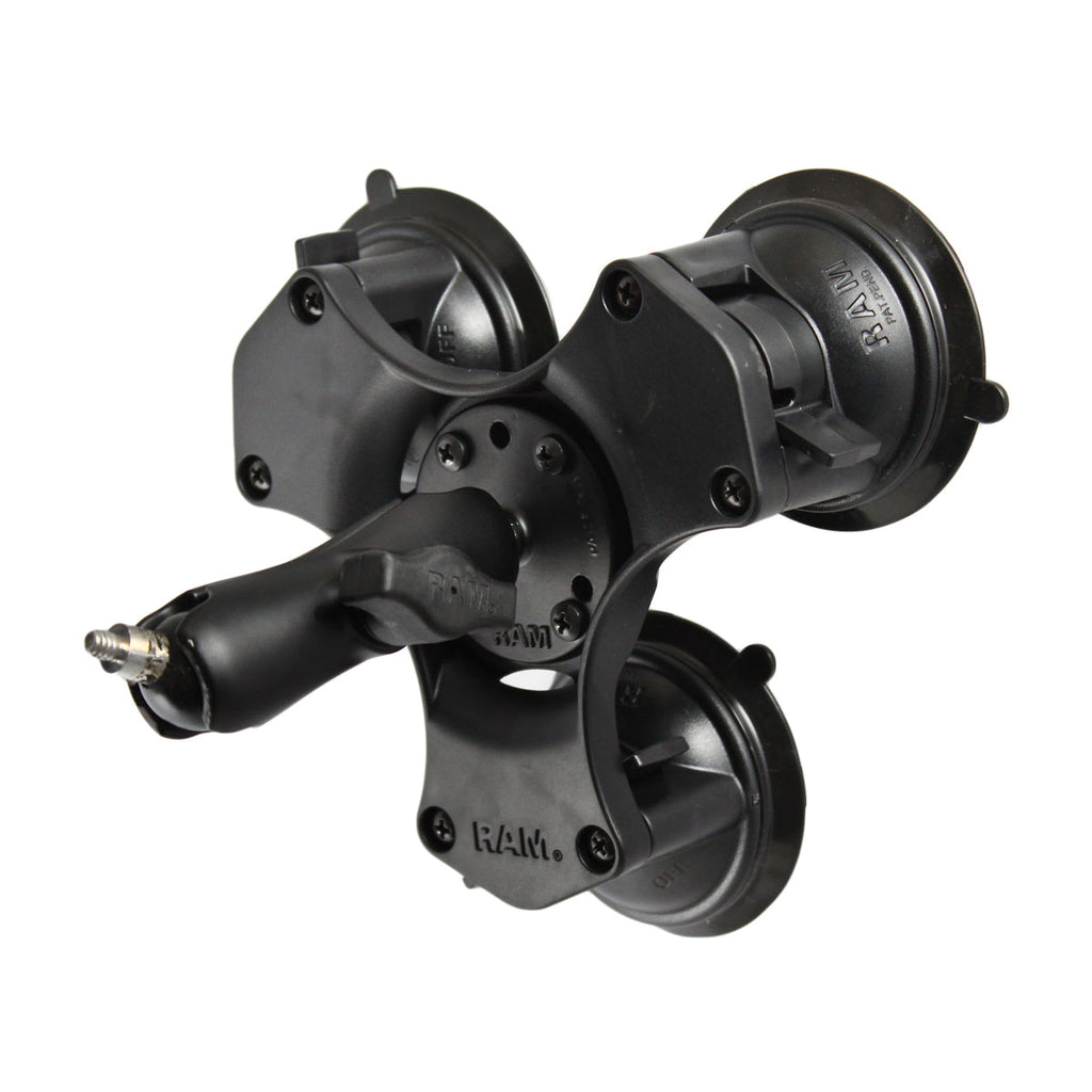 RAP-B-365-224-237U:RAP-B-365-224-237U_1:RAM® Twist-Lock™ Triple Suction Mount with 1/4"-20 Stud