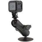 RAP-B-378-202U-GOP1:RAP-B-378-202U-GOP1_1:RAM® Flex Adhesive Double Ball Mount with Action Camera Adapter