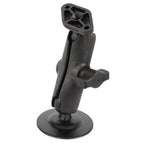 RAP-B-378-238U:RAP-B-378-238U_1:RAM® Flex Adhesive Double Ball Mount with Diamond Plate - B Size Medium