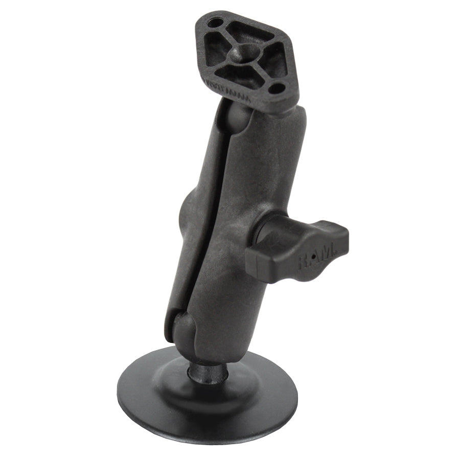 RAP-B-378-238U:RAP-B-378-238U_1:RAM® Flex Adhesive Double Ball Mount with Diamond Plate - B Size Medium