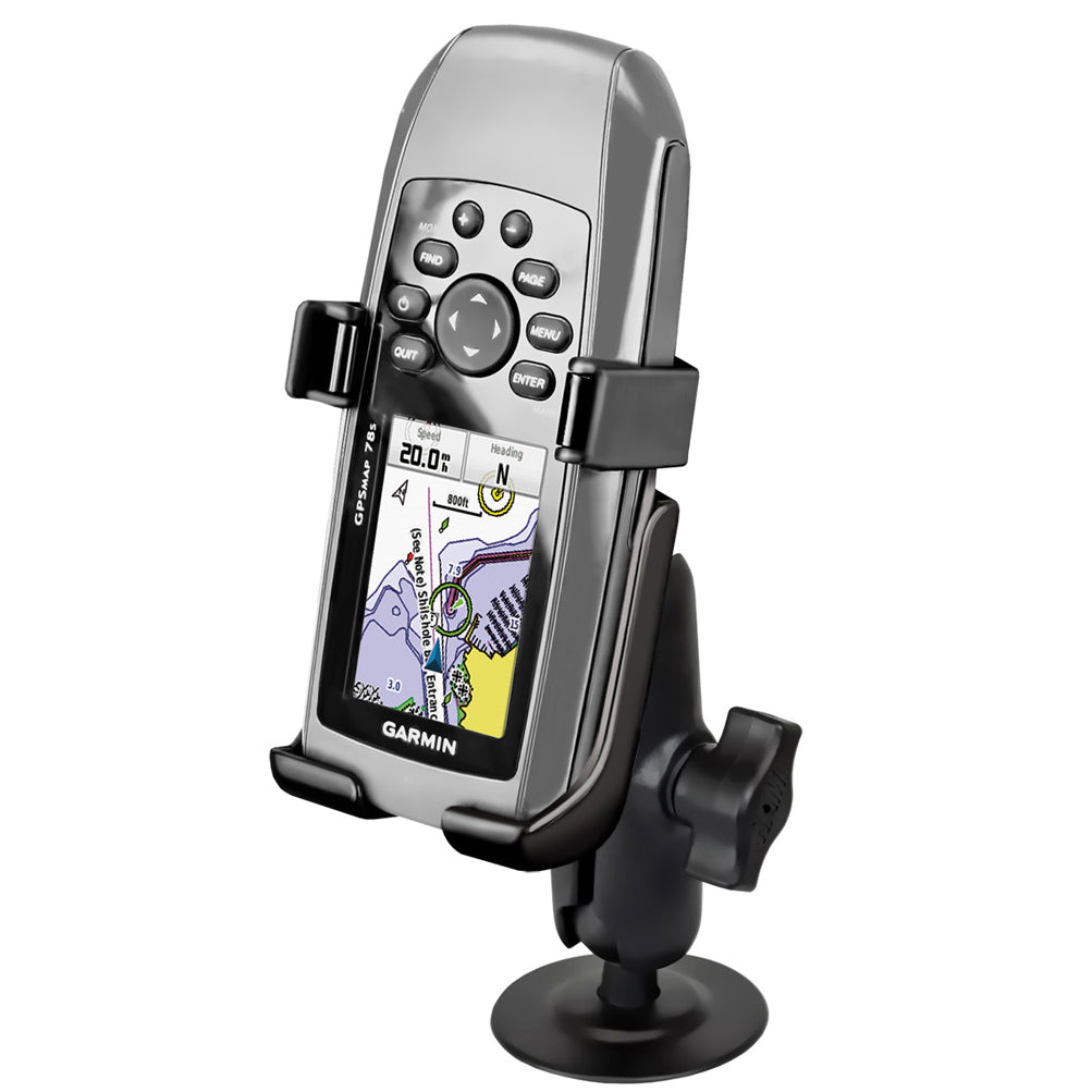 RAP-B-378-GA40:RAP-B-378-GA40_1:RAM® EZ-Roll'r™ with Flex Adhesive Mount for Garmin GPSMAP + More