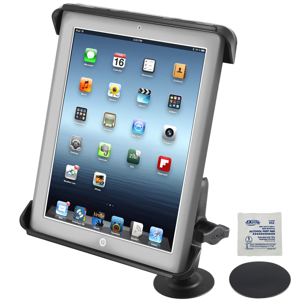 RAP-B-378-TAB-LG:RAP-B-378-TAB-LG_1:RAM® Tab-Tite™ Mount with Flex Adhesive Base for Large Tablets