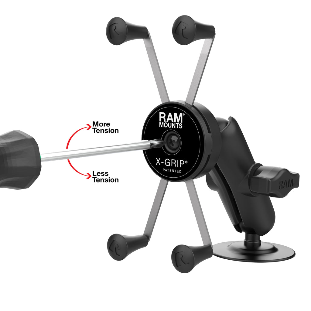 RAP-B-378-UN10RU:RAP-B-378-UN10RU_1:RAM® Rotating X-Grip® Large Phone Mount with Flex Adhesive Base