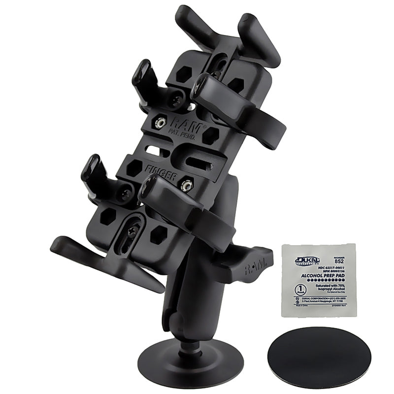RAP-B-378-UN4:RAP-B-378-UN4_1:RAM® Finger-Grip™ Universal Holder with Adhesive Flex Base