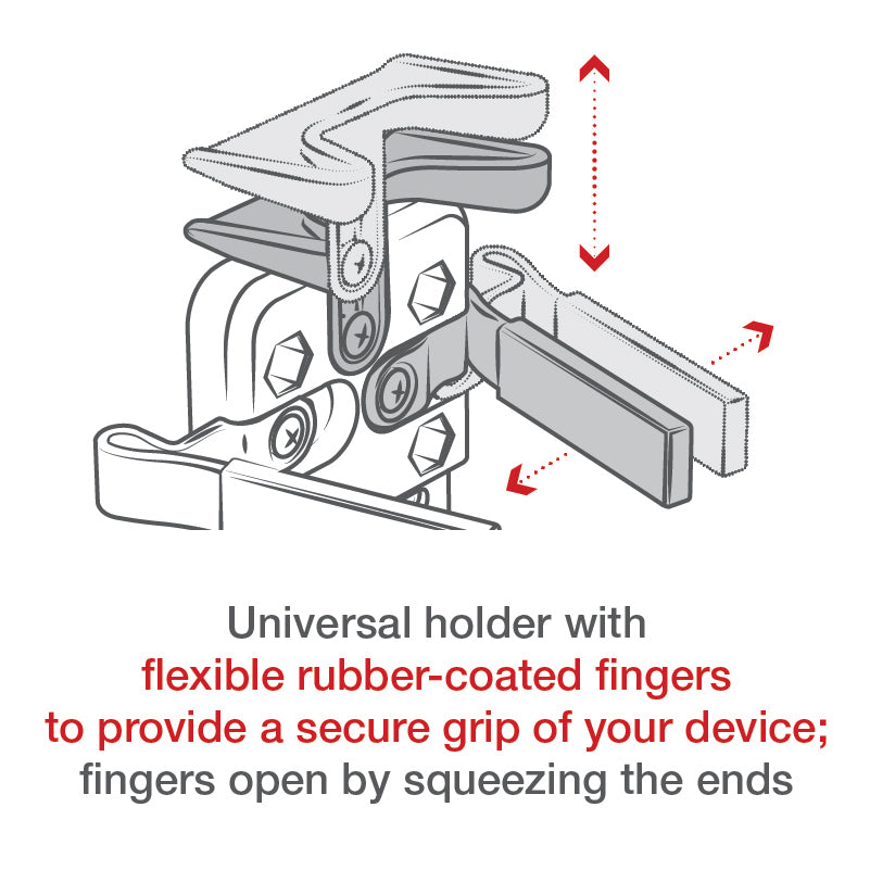RAP-B-378-UN4:RAP-B-378-UN4_1:RAM® Finger-Grip™ Universal Holder with Adhesive Flex Base