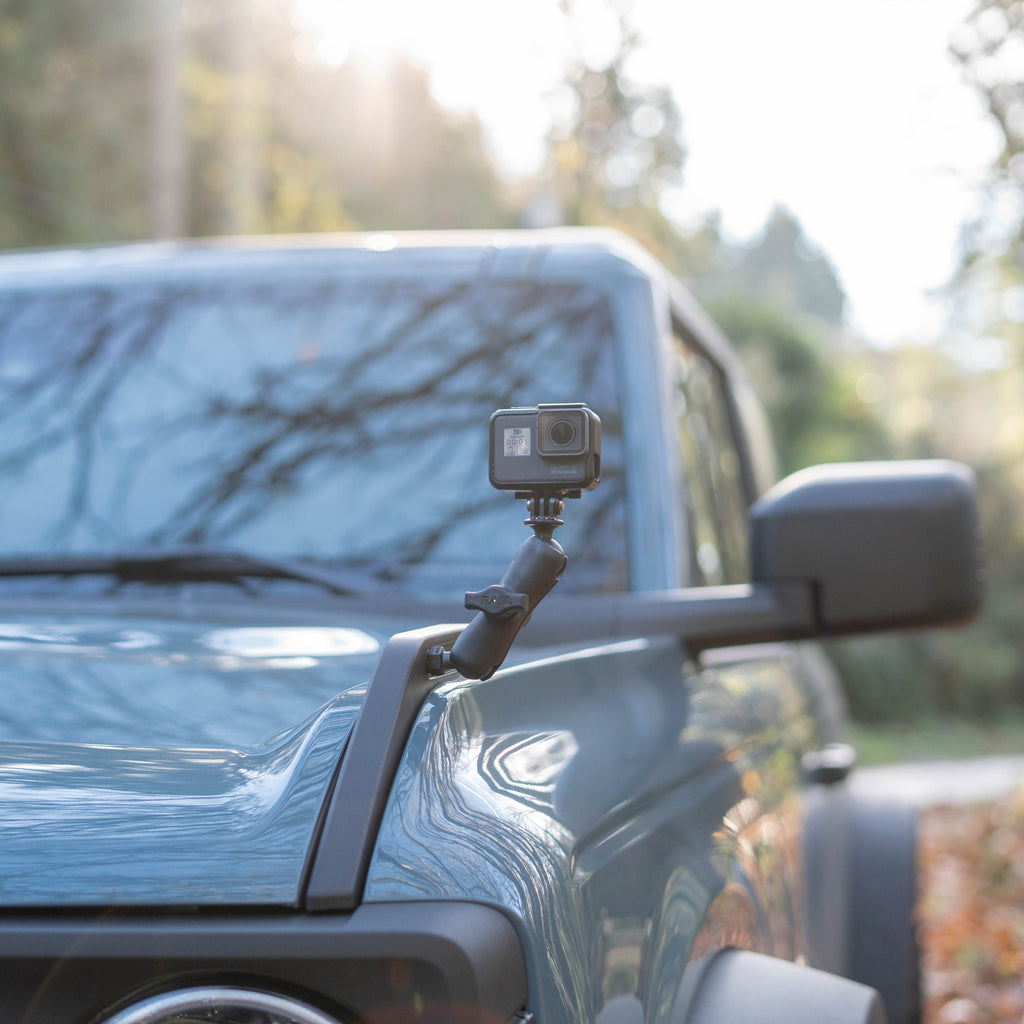 RAP-B-379-252062-2SLW-A-GOP1U:RAP-B-379-252062-2SLW-A-GOP1U_1:RAM® Tough-Ball™ for Bronco Hood Tie Down with Action Camera...