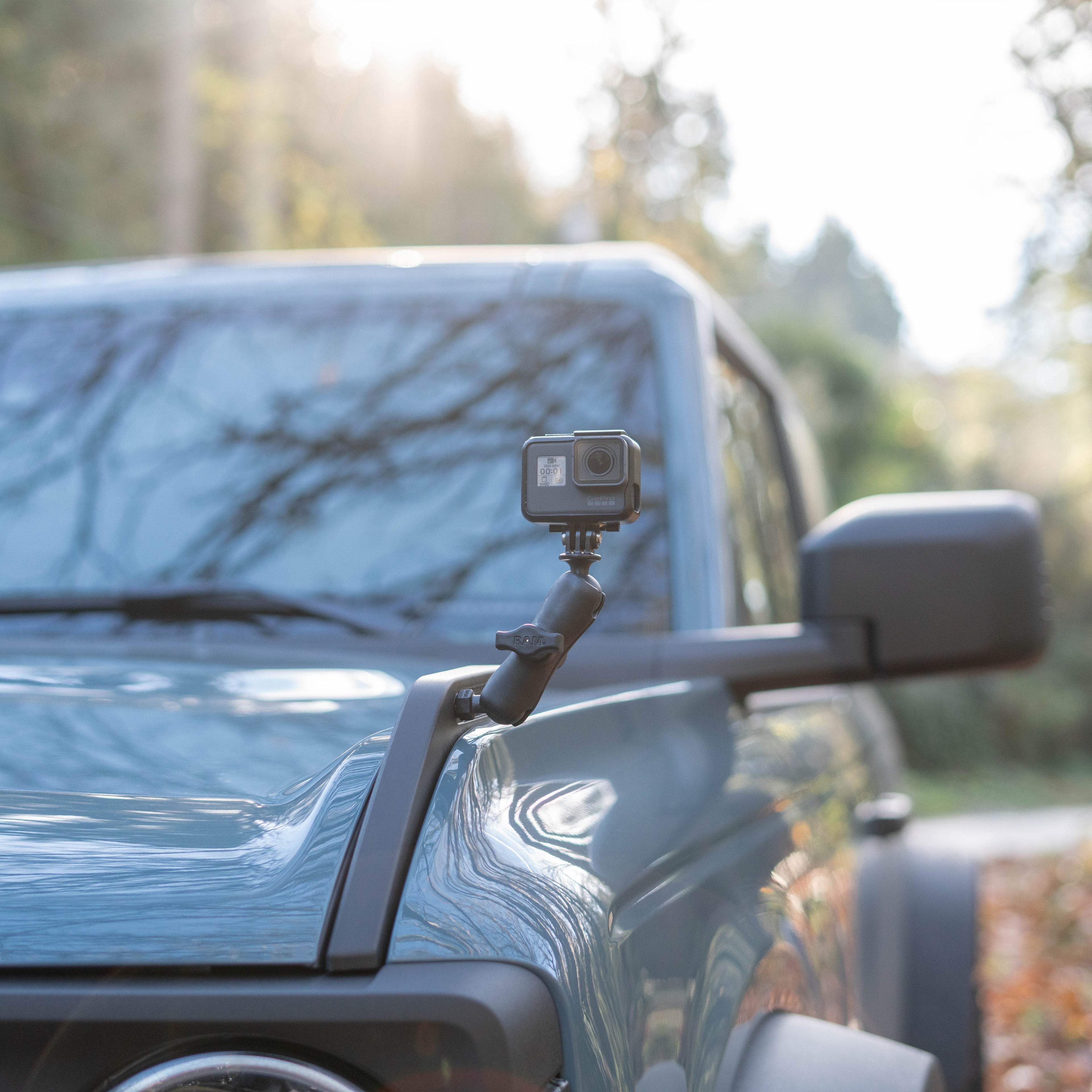 RAP-B-379-252062-2SLW-A-GOP1U:RAP-B-379-252062-2SLW-A-GOP1U_1:RAM® Tough-Ball™ for Bronco Hood Tie Down with Action Camera...