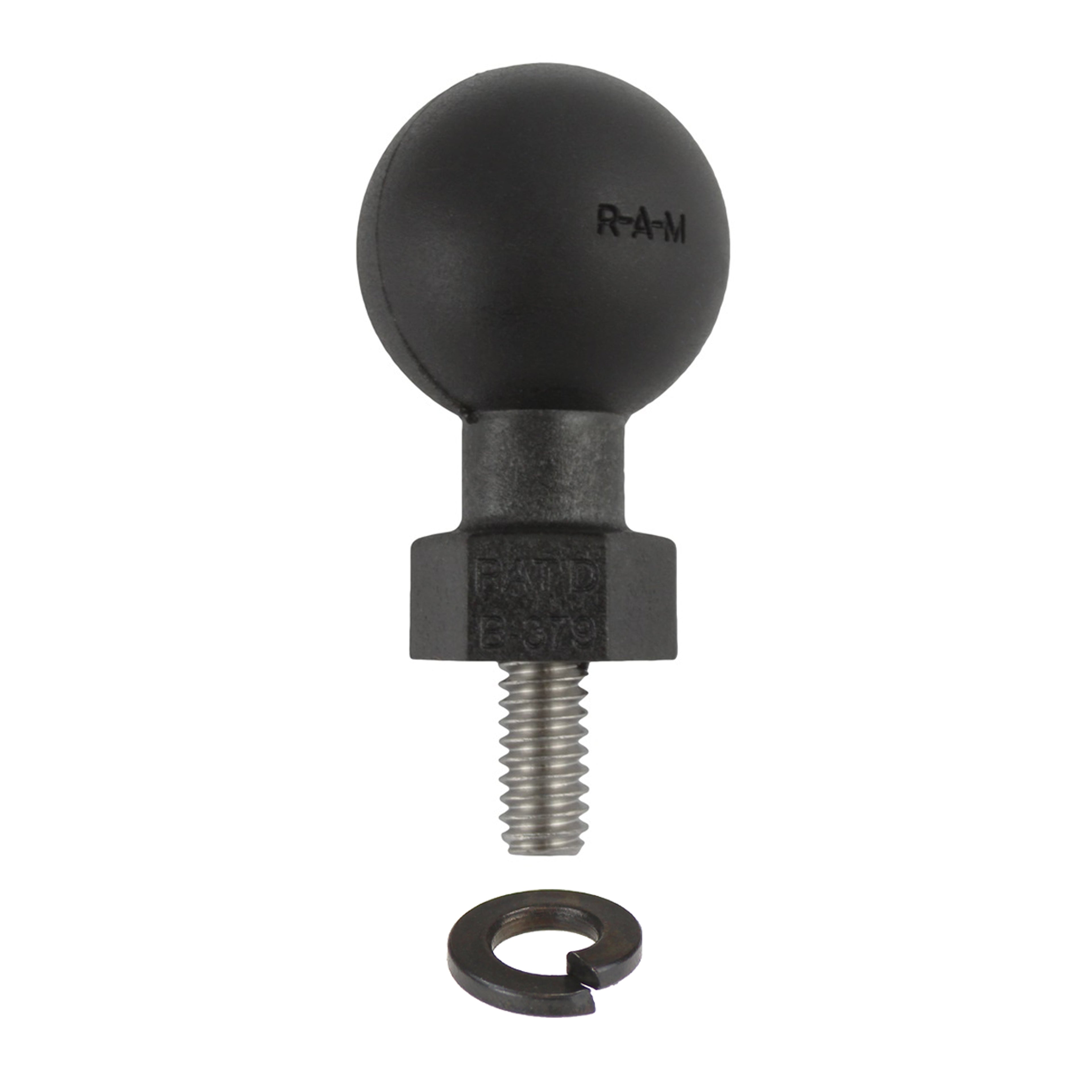 RAP-B-379U-252050-SLW:RAP-B-379U-252050-SLW_1:RAM® Tough-Ball™ with 1/4"-20 x .50" Threaded Stud and Lock Washer