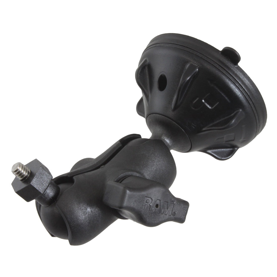 RAP-B-379U-A-224-2-OPT1U:RAP-B-379U-A-224-2-OPT1U_1:RAM® Twist-Lock™ Low-Profile Suction Cup with 1/4"-20 Threaded Stud