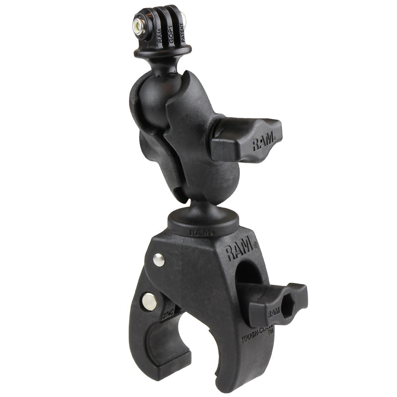 RAP-B-400-A-GOP1U:RAP-B-400-A-GOP1U_1:RAM® Tough-Claw™ Clamp Mount with Action Camera Adapter - Composite