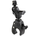 RAP-B-400-A-GOP1U:RAP-B-400-A-GOP1U_1:RAM® Tough-Claw™ Clamp Mount with Action Camera Adapter - Composite