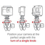 RAP-B-400-GOP1U:RAP-B-400-GOP1U_1:RAM® Tough-Claw™ Double Ball Mount with Universal Action Camera Adapter