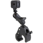 RAP-B-404-GOP1U:RAP-B-404-GOP1U_1:RAM® Tough-Claw™ Medium Clamp Mount with Universal Action Camera Adapter
