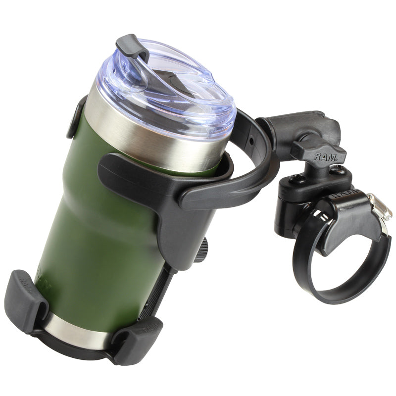 RAP-B-417-200-1-231Z-2NUBU:RAP-B-417-200-1-231Z-2NUBU_1:RAM® Level Cup™ XL 32oz Drink Holder with Large Strap Clamp Base