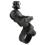 RAP-B-460-A-GOP1U:RAP-B-460-A-GOP1U_1:RAM® Tough-Strap™ Double Ball Mount with Universal Action Camera Adapter