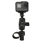 RAP-B-460-A-GOP1U:RAP-B-460-A-GOP1U_1:RAM® Tough-Strap™ Double Ball Mount with Universal Action Camera Adapter