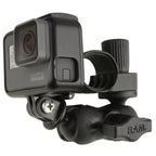 RAP-B-460-A-GOP1U:RAP-B-460-A-GOP1U_1:RAM® Tough-Strap™ Double Ball Mount with Universal Action Camera Adapter