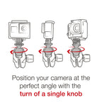 RAP-B-460-A-GOP1U:RAP-B-460-A-GOP1U_1:RAM® Tough-Strap™ Double Ball Mount with Universal Action Camera Adapter