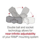 RAP-B-460-A-PD3U:RAP-B-460-A-PD3U_1:RAM® Quick-Grip™ Phone Mount with RAM® Tough-Strap™ Handlebar Base