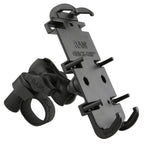 RAP-B-460-A-PD4U:RAP-B-460-A-PD4U_1:RAM® Quick-Grip™ XL Phone Mount with RAM® Tough-Strap™ Handlebar Base