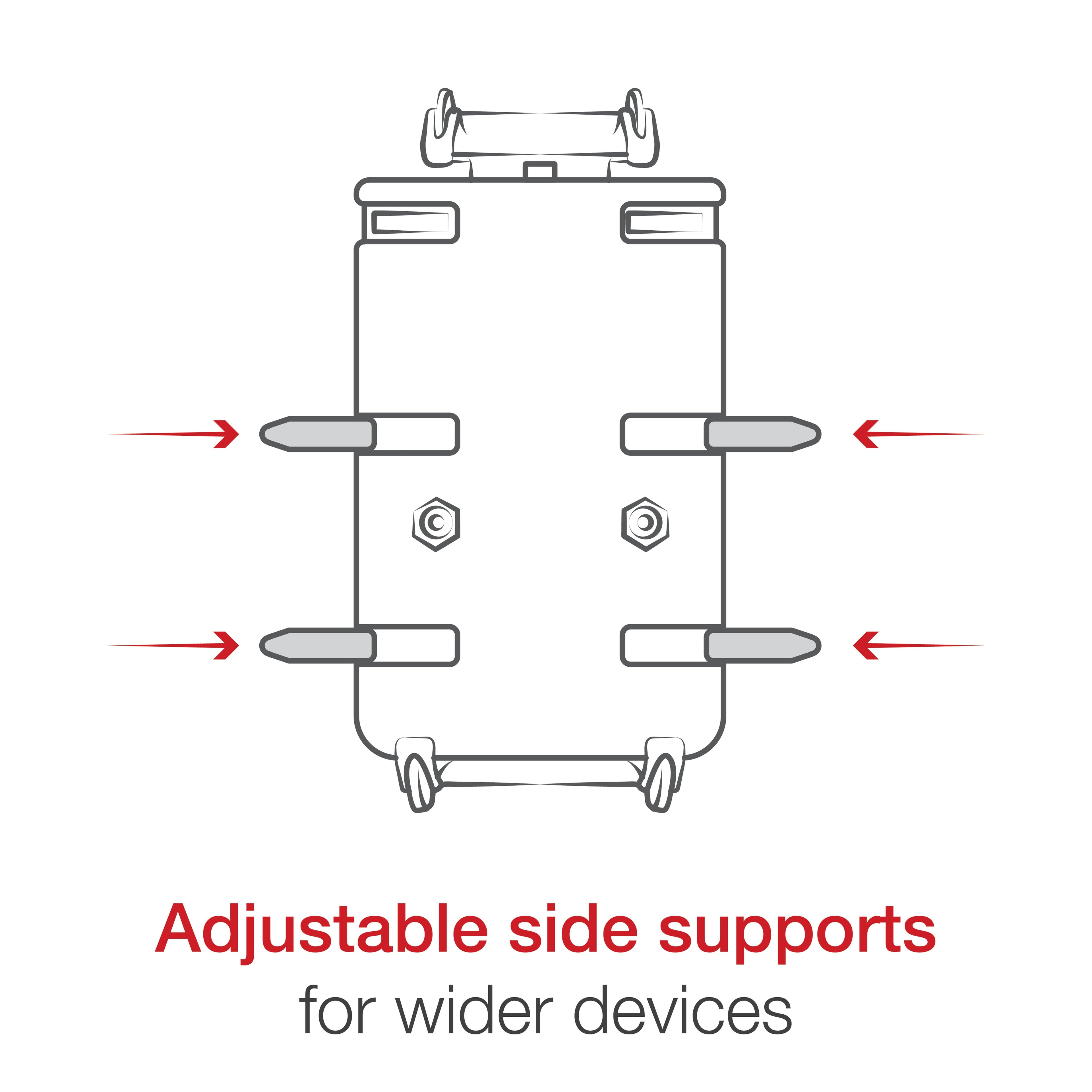 RAP-B-460-A-PD4U:RAP-B-460-A-PD4U_1:RAM® Quick-Grip™ XL Phone Mount with RAM® Tough-Strap™ Handlebar Base