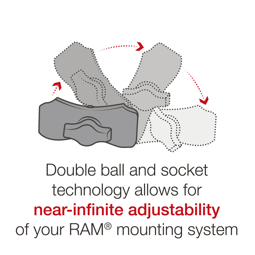RAP-B-460-A-PD4U:RAP-B-460-A-PD4U_1:RAM® Quick-Grip™ XL Phone Mount with RAM® Tough-Strap™ Handlebar Base