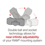 RAP-B-460-A-PD4U:RAP-B-460-A-PD4U_1:RAM® Quick-Grip™ XL Phone Mount with RAM® Tough-Strap™ Handlebar Base