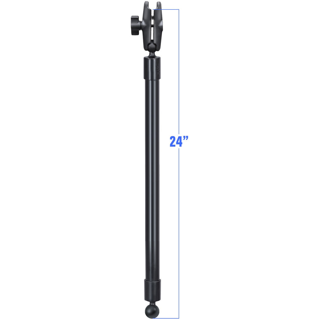 RAP-BB-230-24-201U:RAP-BB-230-24-201U_1:RAM® 24" PVC Pipe Extension with Ball Ends & Double Socket Arm