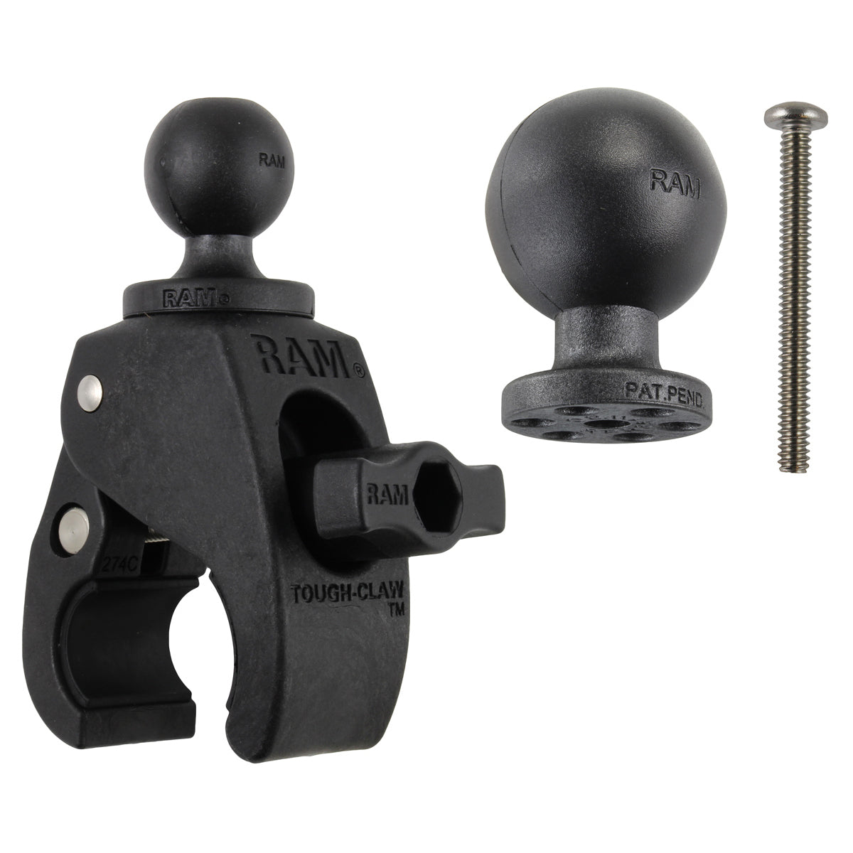 RAP-BC-400U:RAP-BC-400U_1:RAM® Tough-Claw™ Small Clamp Ball Base for B Size & C Size