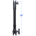 RAP-CB-201-14U:RAP-CB-201-14U_1:RAM® 14" PVC Pipe Extension with B Size & C Size Socket Arms